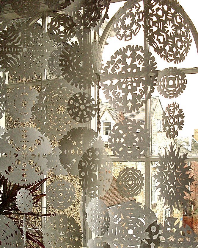 Snowflake window display