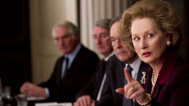 Meryl Streep as Margaret Thatcher in The Iron Lady