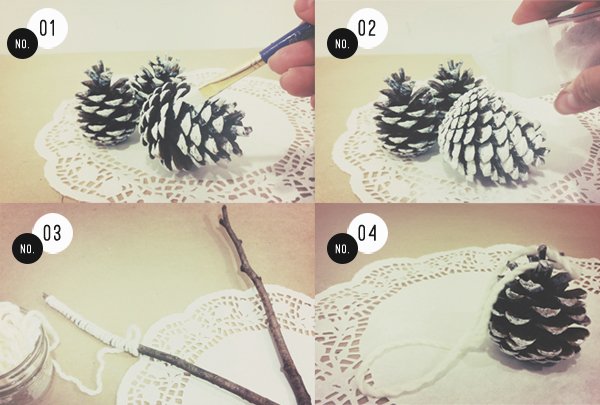 Christmas DIY: Pinecone ornaments